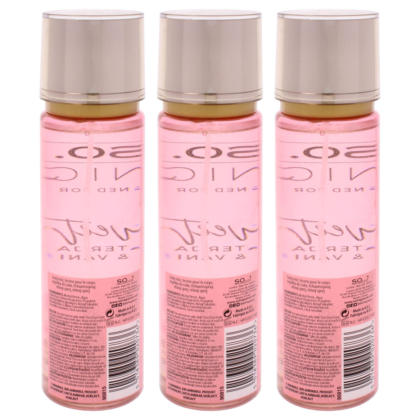So...? Unique Body Mist - Sweet Pea for Women - 5.1 oz Body Mist - Pack of 3