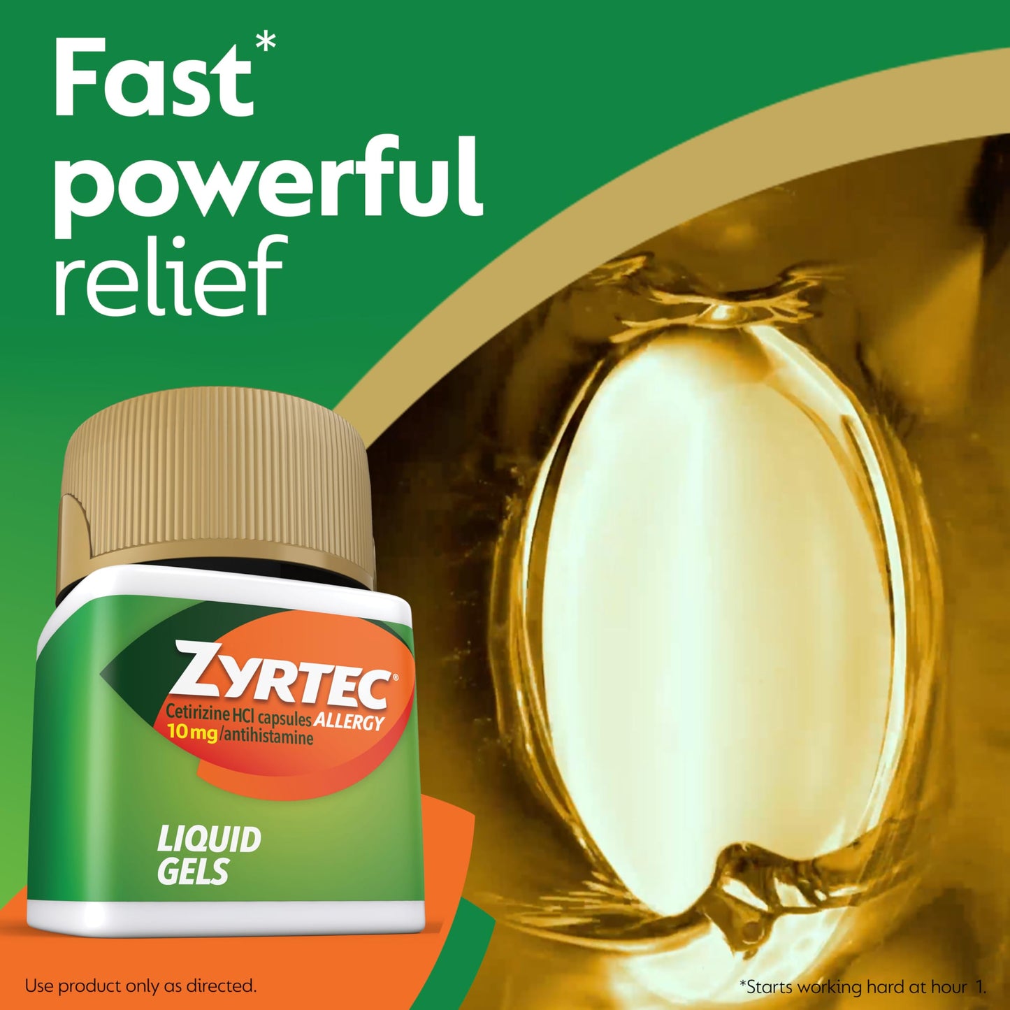 Zyrtec 24 Hour Allergy Relief Liquid Gels, Cetirizine HCI Antihistamine Allergy Medicine for Indoor/Outdoor, All-Day Relief for Runny Nose, Sneezing, Itchy, Watery Eyes, 40 ct + 3 Travel Packs, 43 ct