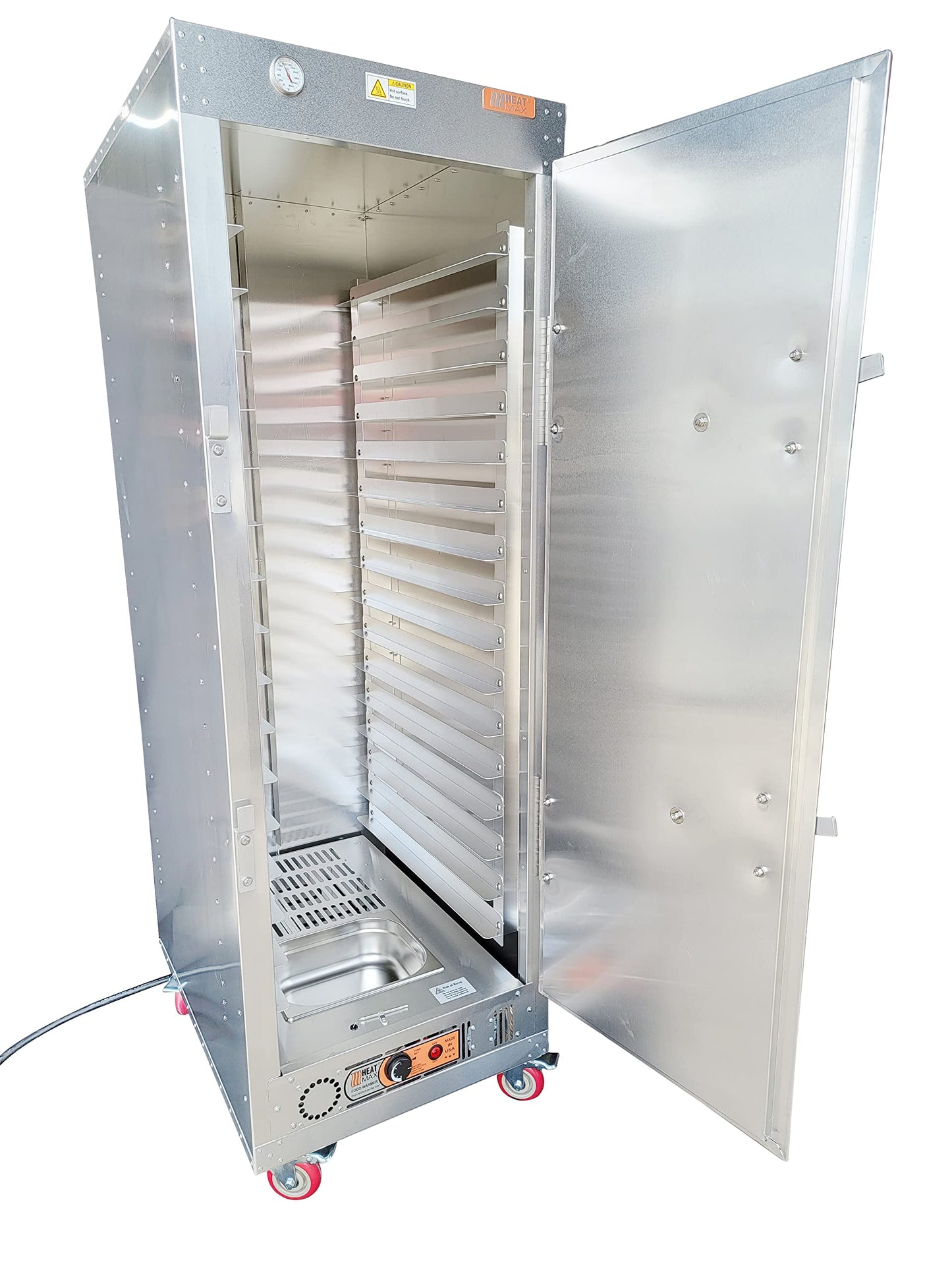 HeatMax 6 Foot Fully Insulated Commercial Food Warmer Holding Cabinet for Full Size Sheet Pans, Churches, Schools, Catering, Fully Assembled, Made in USA with Service and Support, 120V Plug