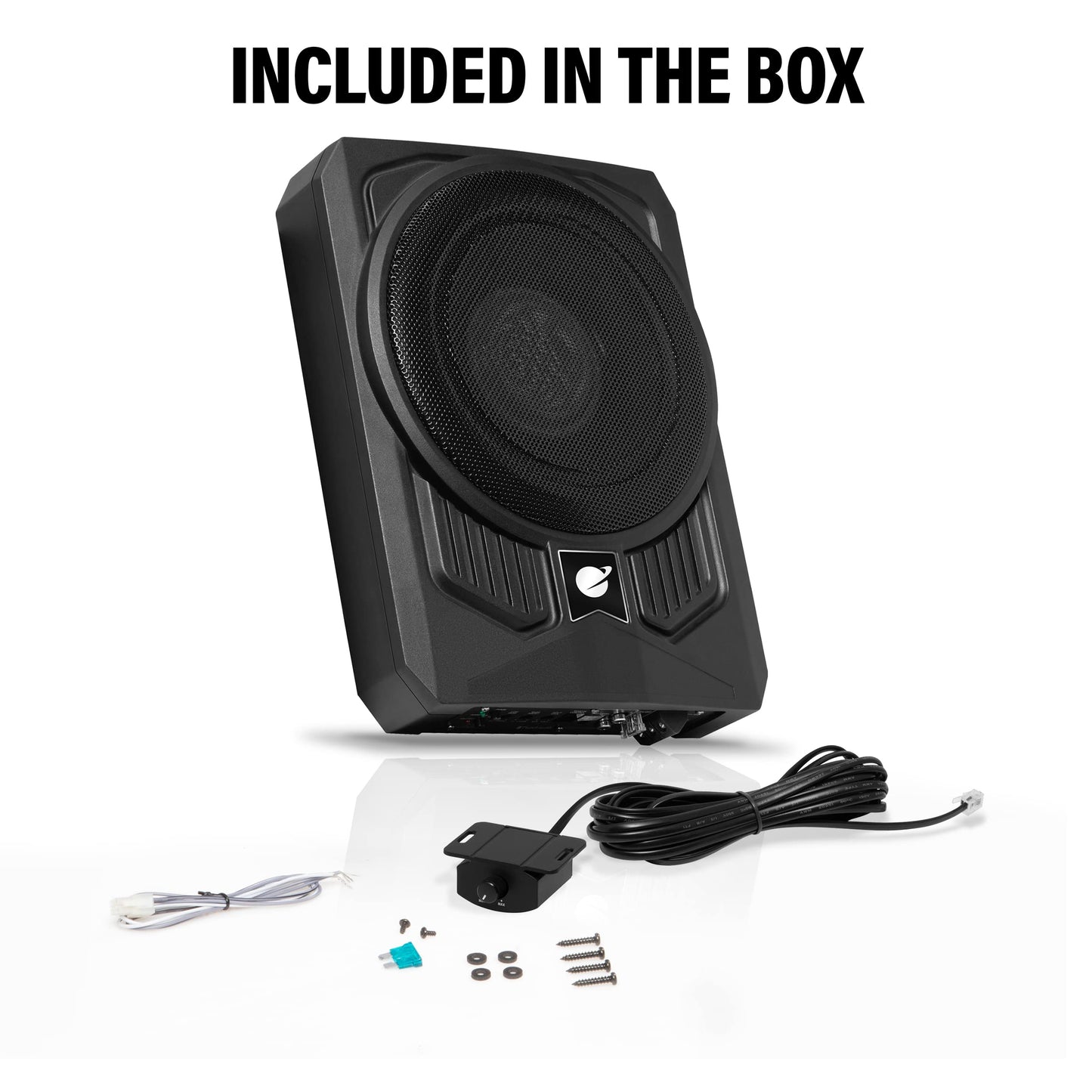 Planet Audio P10Aw Amplified Car Subwoofer - 1000 Watts, Low Profile, 10 Inch Subwoofer, Remote Subwoofer Control, Great For Veh