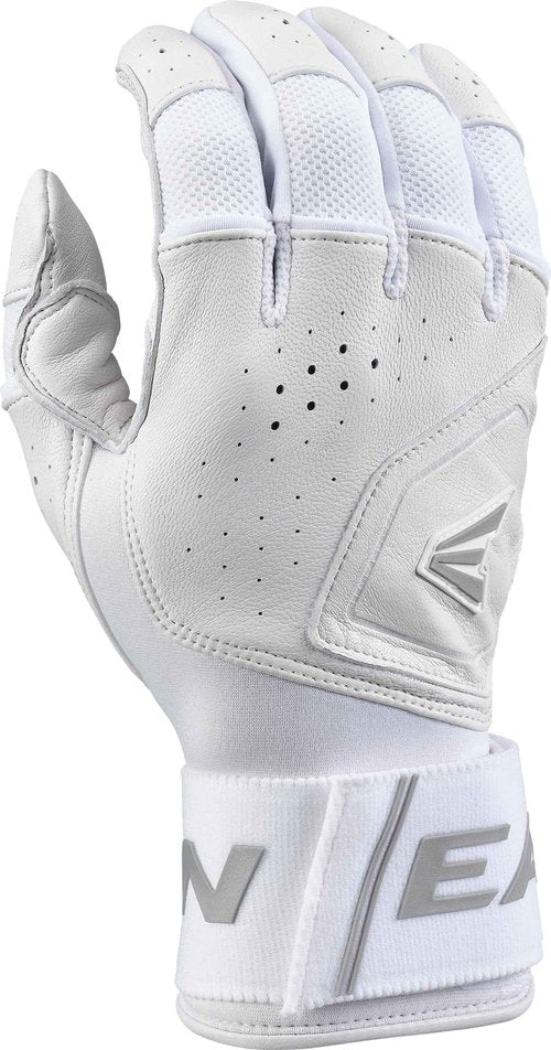 Easton | MAV PRO LOCKED IN Baseball Batting Gloves | White/White | Adult Medium