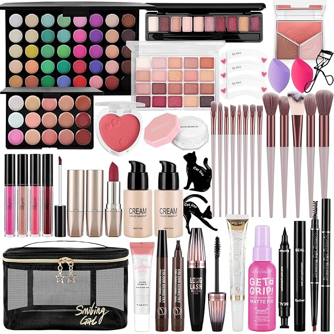Makeup Kit for Women Full Kit Include Foundation Eyeshadow Palette Makeup Brushes Makeup Sets for Teens Girls, All In One ...