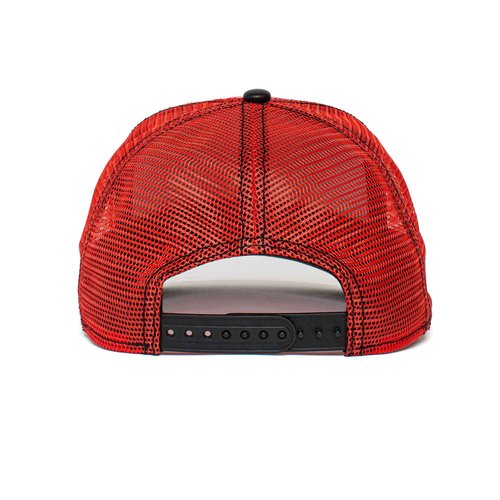 Goorin Bros. The Farm Leather Unisex Trucker Hat, Red (Cherry Mustang), One Size