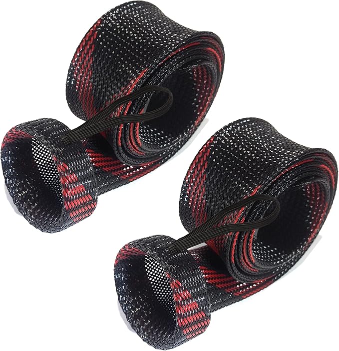 Reaction Tackle Rod Socks - Fishing Pole Sleeves and Covers for Baitcasting and Spinning Rods - Fits up to 7ft and 8ft Rod...