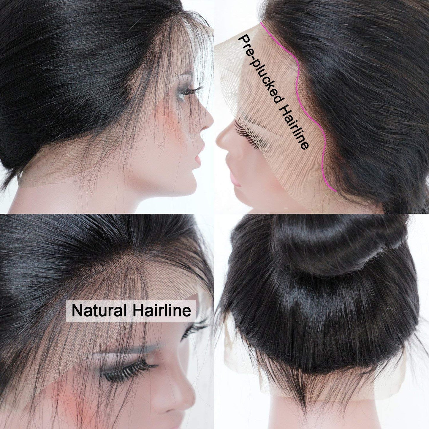 360 Straight Lace Front Wigs Human Hair Yaki Straight Human Hair Wig Glueless Lace Front Wigs Human Hair Pre Plucked Brazilian V