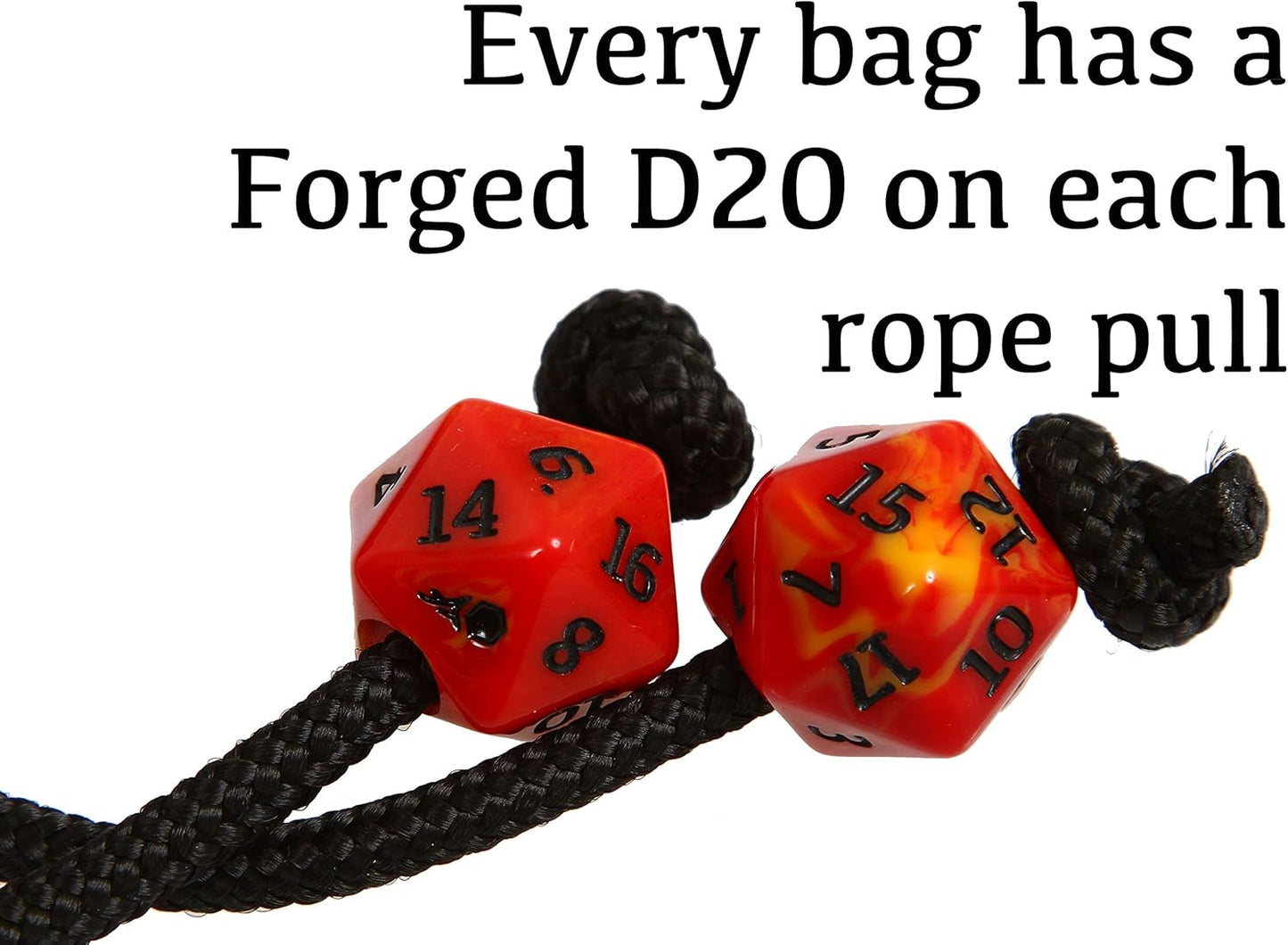 Forged Dice Co. Pouch of The Endless Hoard Dice Bag - Holds Over 1,000 Polyhedral Dice - Dice Storage Bag with 7 Pockets - Perfect for Bulk Dice - Brown/Black