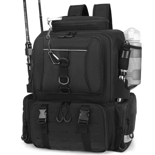 WANOON Fishing Backpack,Tackle Bag,with Tackle Boxes. Large Fishing Bag, Strong Materials
