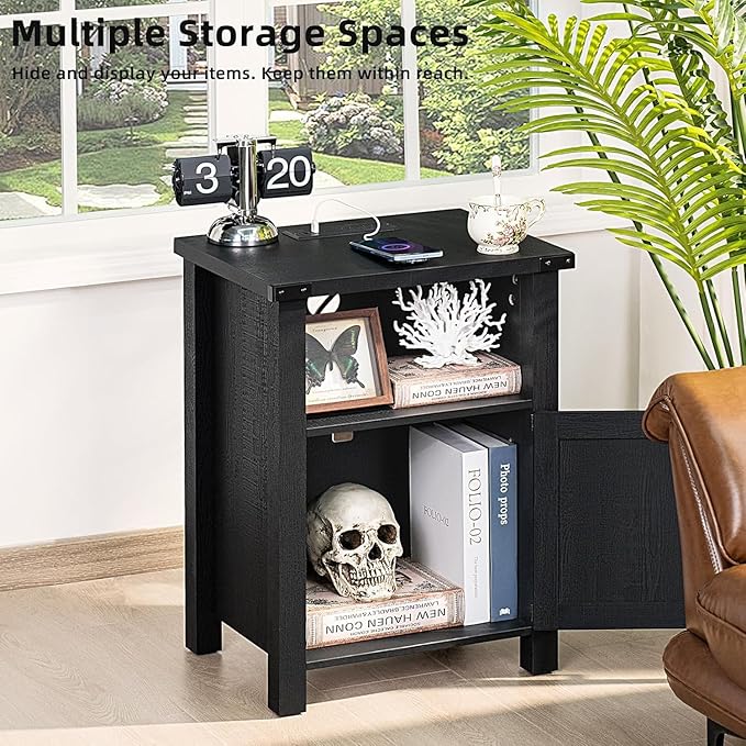 Joaxswe Farmhouse Dresser and Nightstand Sets, Furniture 18" Night Stand with Charging Station and 6 Drawers Dresser for Bedroom, 54" Dressers and Nightstand Set for Bedroom, Living Room