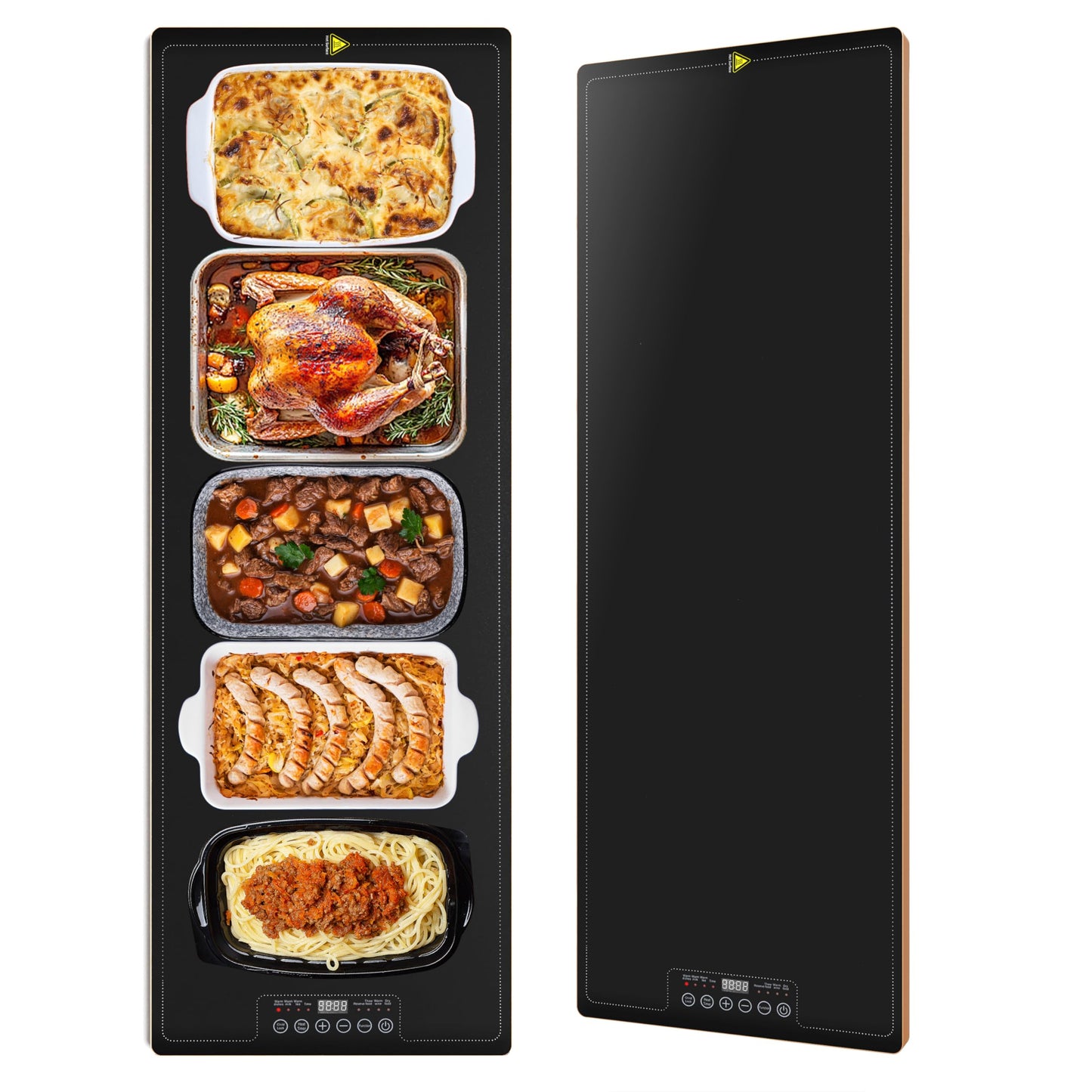 Food Warming Tray for Parties Buffet, 40"x14" Extra Large Long Glass Top Electric Warmer Mat with 9 Temp Settings and Timer, Buffet Servers and Warmers, Food Heater Hot Plate for Catering Gathering