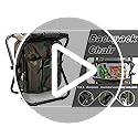 Kikerike Folding Stool Backpack Insulated Cooler Bag, Collapsible Camping Hunting Fishing Multifunction Chair with Front P...