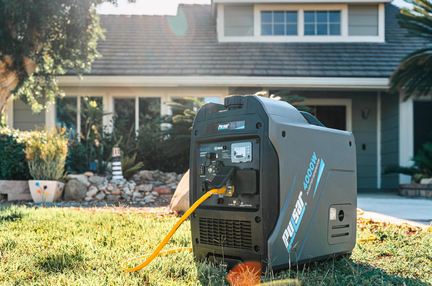 Pulsar Products GX400BN, 4000W Portable Ultra-Quiet Dual Fuel & Parallel Capability, RV-Ready, Handle & Wheels, with CO