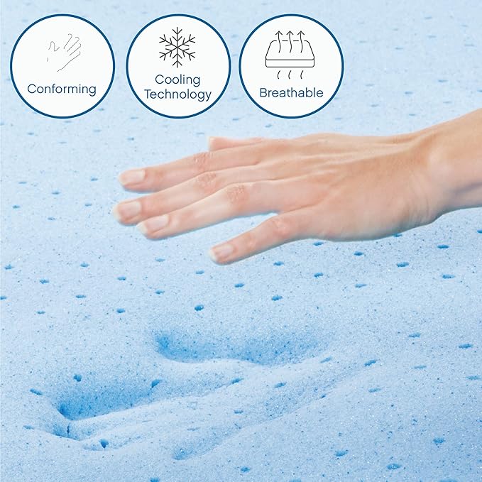 Classic Brands Cool Gel Memory Foam 6-Inch Mattress | CertiPUR-US Certified | Bed-in-a-Box, Queen
