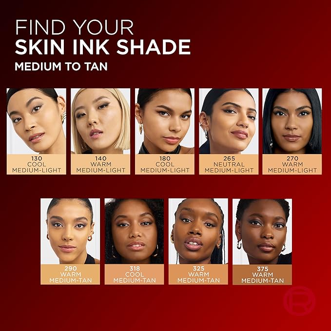 L'Oreal Paris Infallible Skin Ink 2-in-1 Foundation Concealer Hybrid Face Makeup, up to 48HR Transfer-Resistant with Buildable Light to Full Coverage, 100 Light Warm