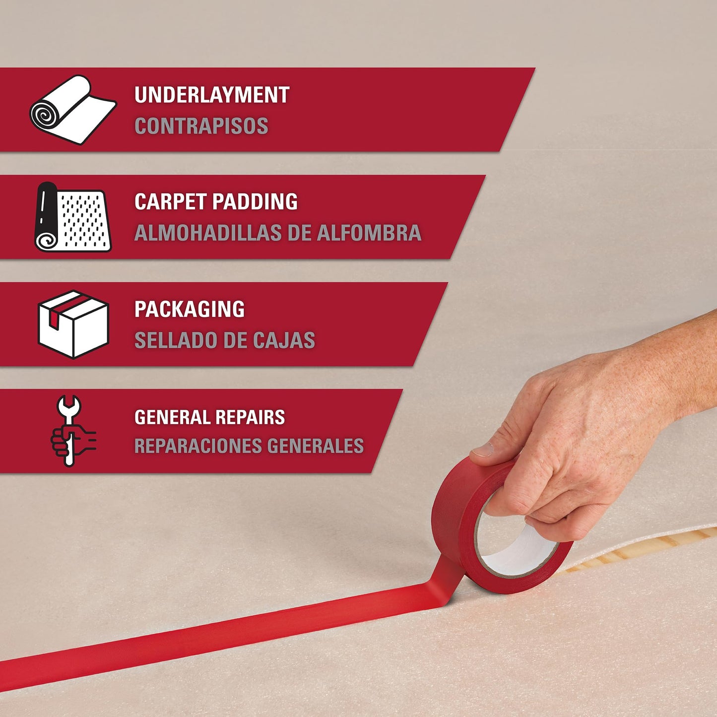 Roberts 50-040 Underlayment Seam Tape 100 ft. Red