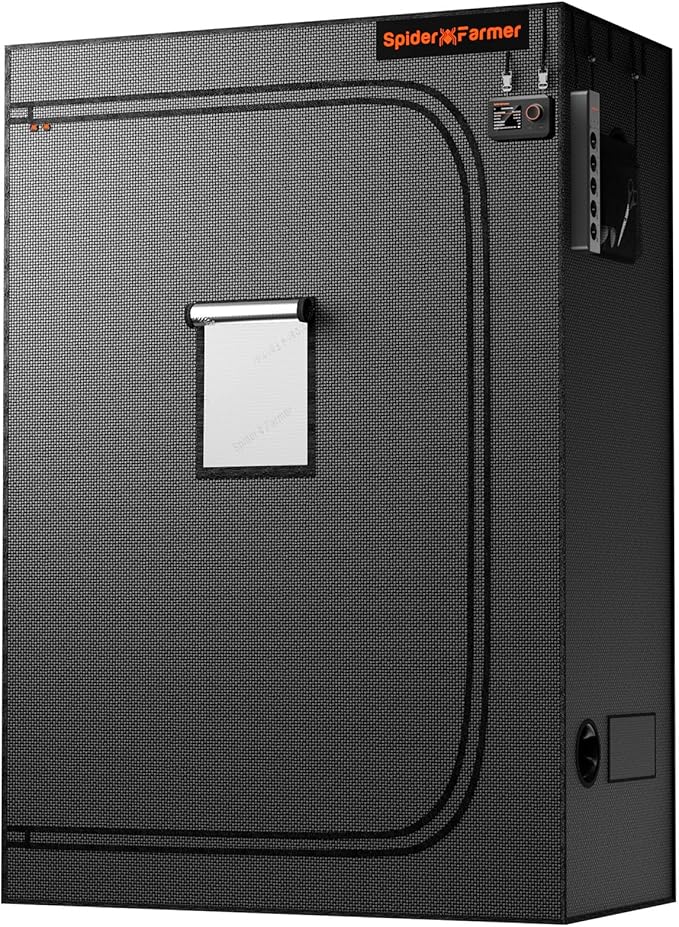 Spider Farmer 4.6x2.3 Grow Tent 2025 New, 55"x28"x80", with Hook for Controller and Power Strip, Enlarged View Window, 168...