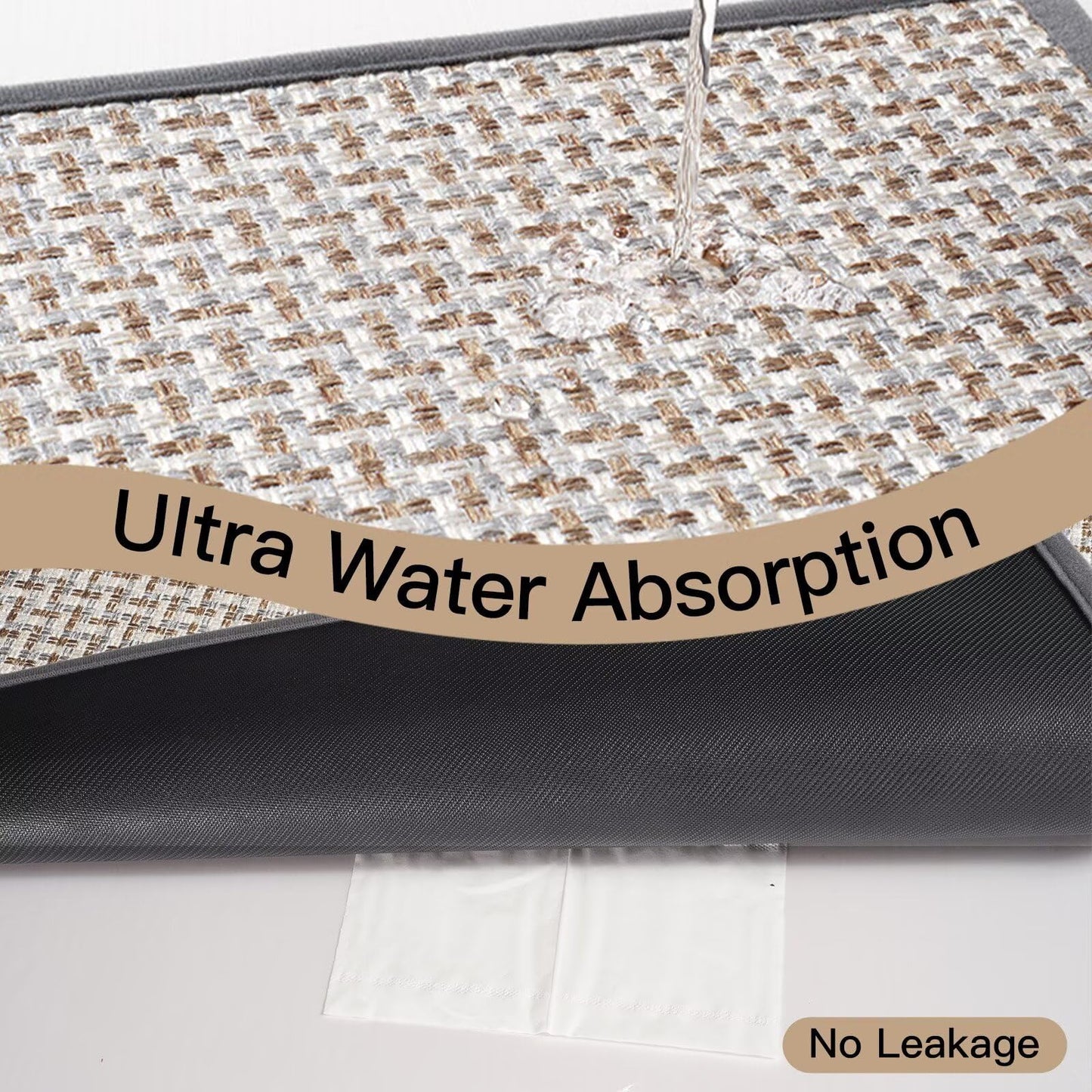 Door Mat 17"x30",Door Mat Indoor Entrance Dirt Resistant and Absorbent Non-Slip Rubber Backing Front Door Mats Washable Low-Profile Indoor Mats for Entryway, Inside Entrance Easy Clean Gray