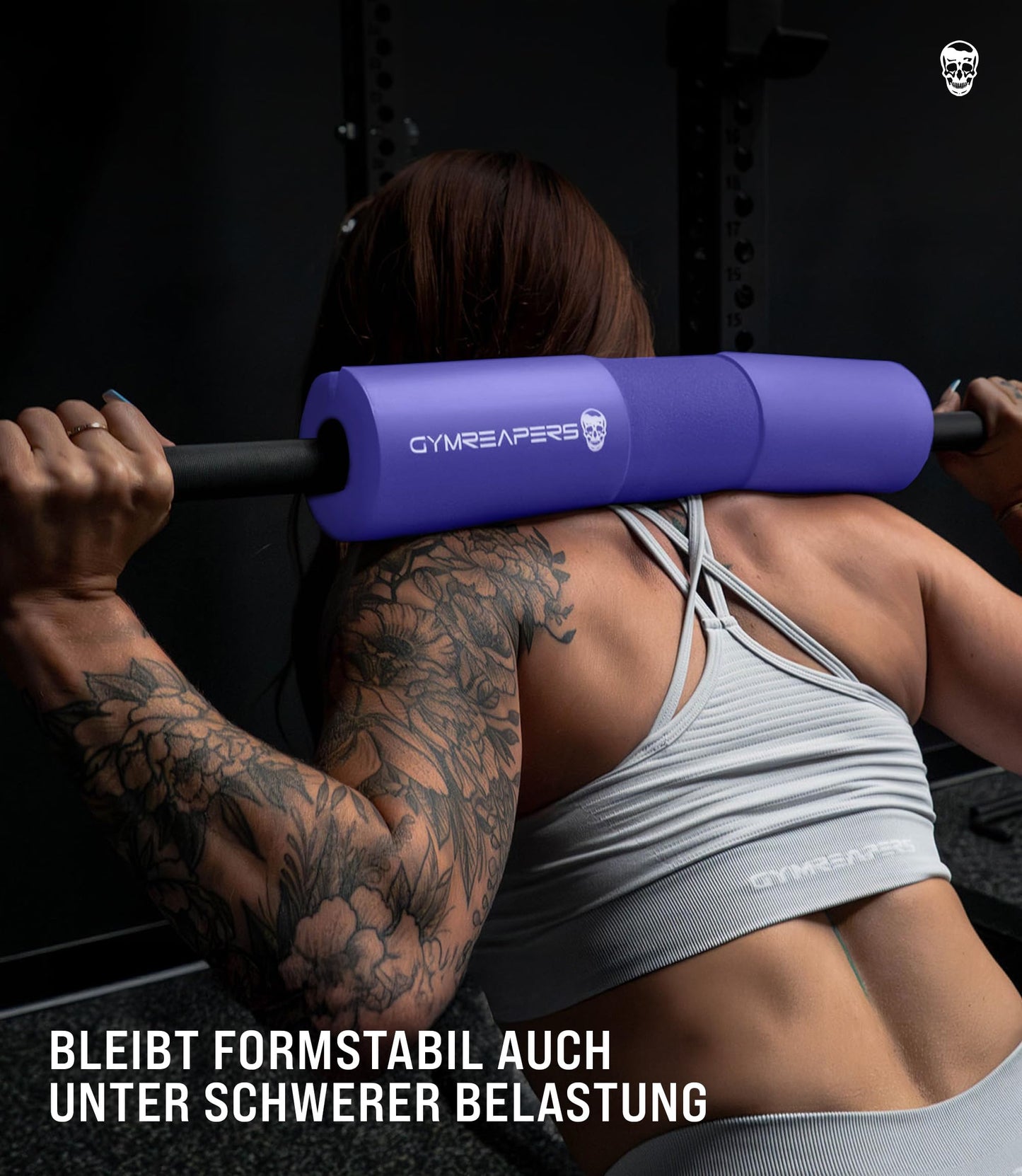 Gymreapers Barbell Squat Pad - Protective Bridge Pad For Hip Thrust, Squats, Lunges - Hip Support, Neck Protection For Bar (Purple)