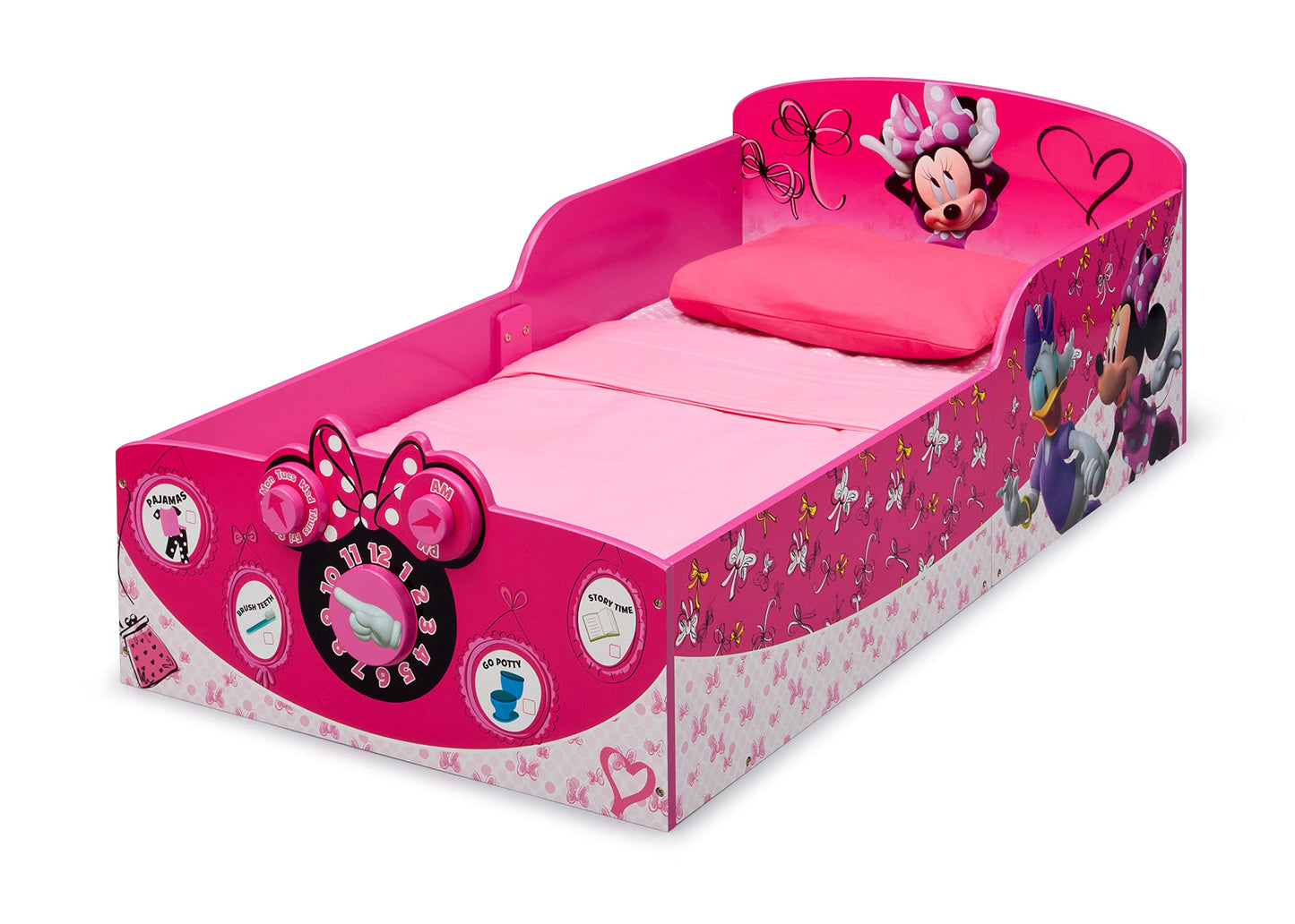 Delta Children Interactive Wood Toddler Bed - Greenguard Gold Certified, Disney Minnie Mouse