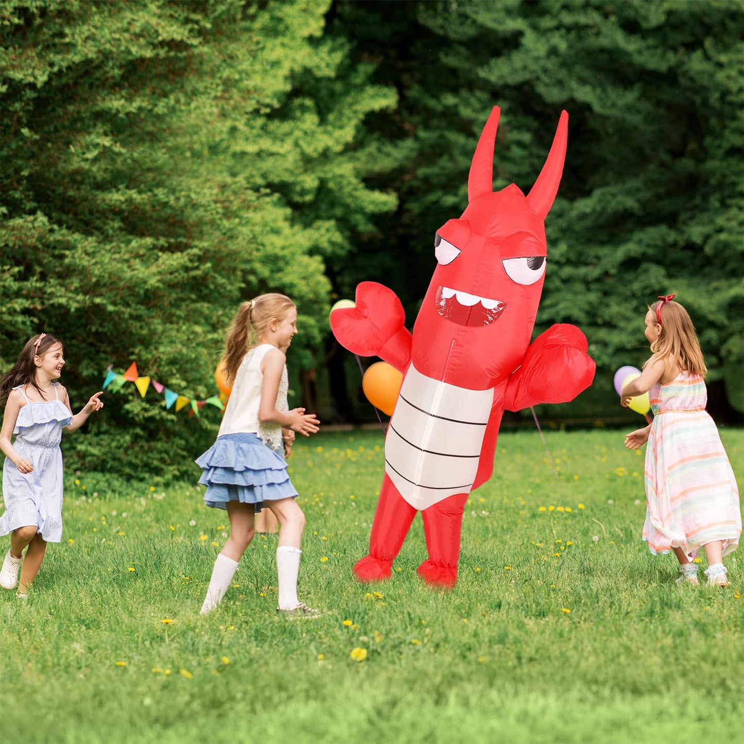M MH ZONE Inflatable Lobster Costume for Adult Funny Halloween Costumes Cosplay Fantasy Blow up Costume