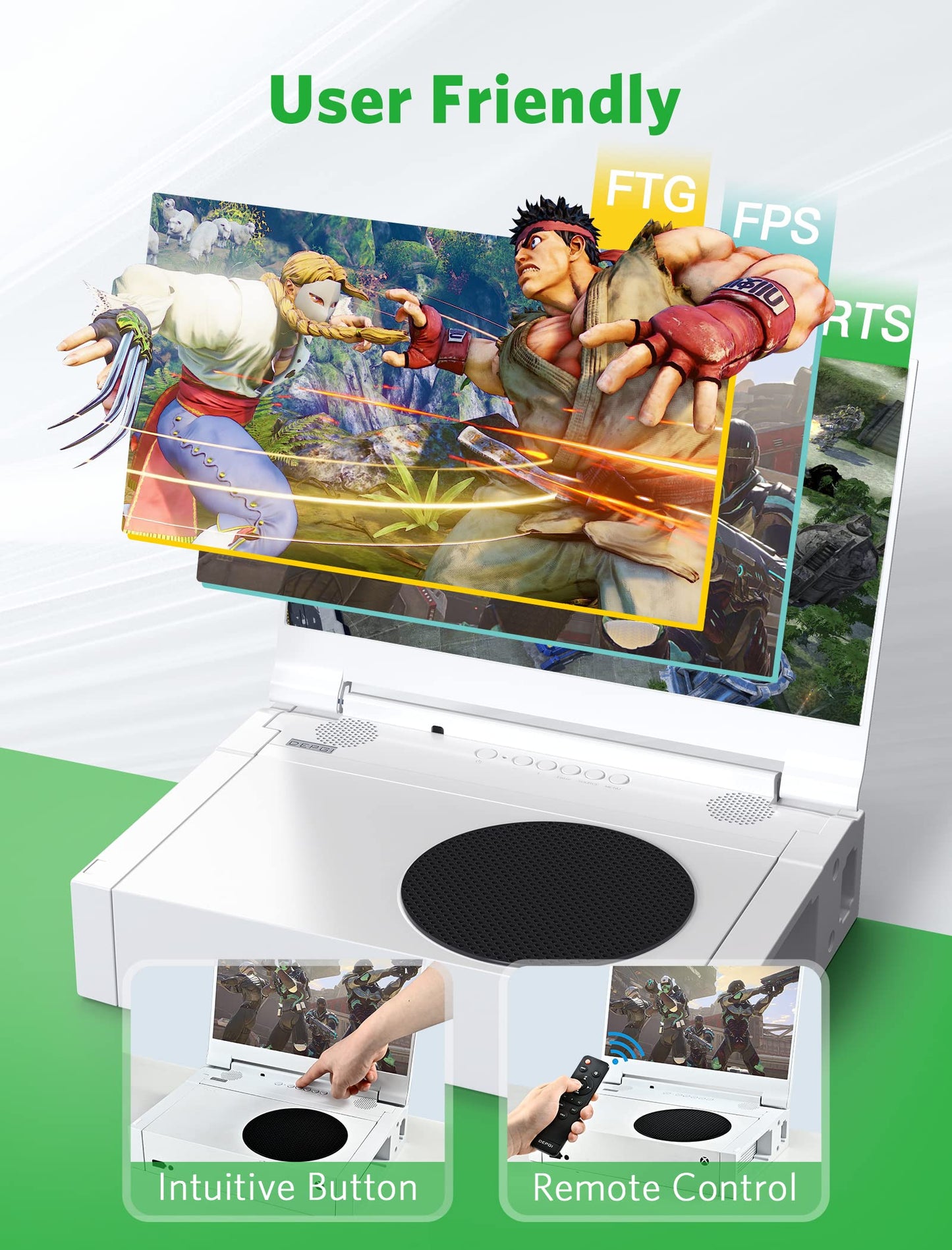 Depgi 14 Portable Monitor For Xbox Series S (Not Included), 60Hz 1080P Hd Ips Portable Gaming Monitor With Remote Control,Portab