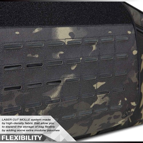 DBTAC Tactical Single Rifle Bag + Siffen Pistol Case (Black Camo)