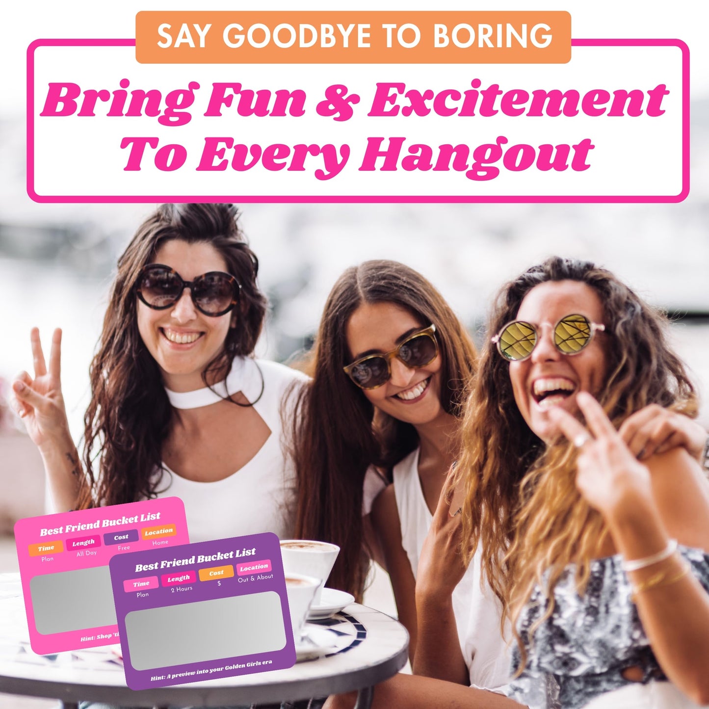 Best Friend Bucket List Scratch Off Cards – 35 Fun Adventure Date Ideas for Friends – Unique Gift for Women, Besties, or BFFs – Fun Friendship Gift for Birthdays or Holidays