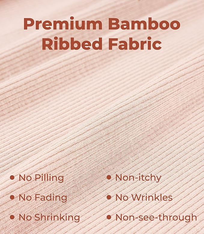 NACHILA Pajamas for Women-Viscose from Bamboo, Ribbed Racerback Tank Top Sexy Split Shorts Pajama Sets Cooling Sleep Cami Pjs