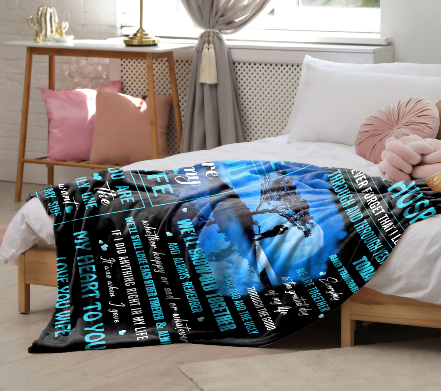 zoiluku Gifts for Husband Birthday,Anniversary Wedding Gifts for Him Husband,Top Husbands Gifts from Wife,Best Men's Christmas Valentines Day Love Birthday Gift for Men Husbands Blanket 60"X 50"