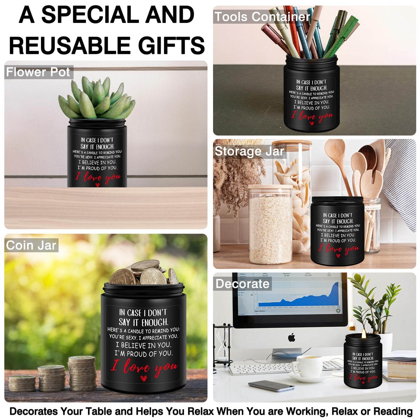 Homsolver Anniversary Wedding Birthday Gifts for Him Boyfriend Husband, Unique Romantic Gift for Him Lavender Candle, Funny Romantic Anniversary Birthday Gifts for Him,Boyfriend, Husband