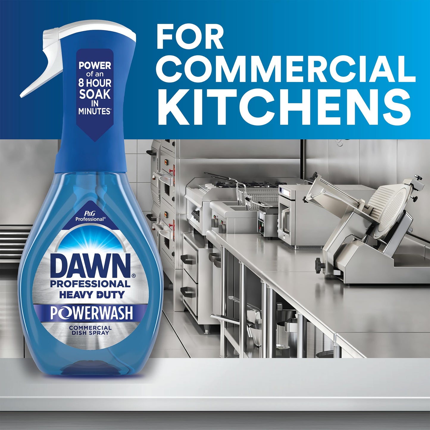 Dawn PRO Heavy Duty Powerwash, Bulk Foaming Dish Spray for Cleaning Burnt-On Grease in Commercial Kitchens, 16 fl oz (Case of 6)