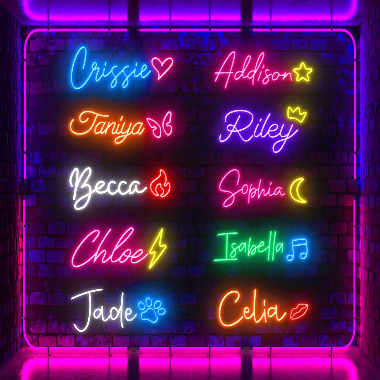 OPBYWE Custom Neon Signs, Neon Sign Customizable for Wall Decor, Custom Kids Name Sign,Personalized Neon Sign for Wedding Birthday Party Christmas Gifts