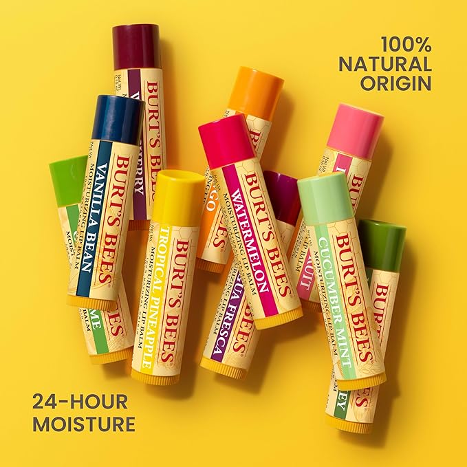 Burt's Bees Lip Balm - Coconut and Pear, Lip Moisturizer With Responsibly Sourced Beeswax, Tint-Free, Natural Origin Conditioning Treatment, 2 Tubes, 0.15 oz.