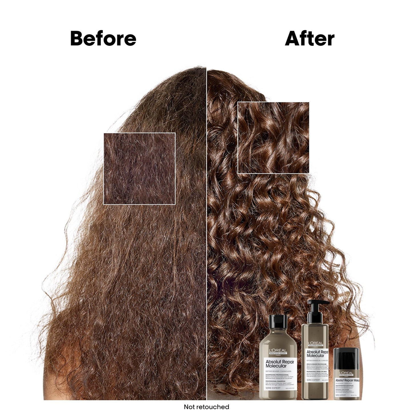 L'Or  al Professionnel Paris Absolut Repair Molecular Leave In - Smooths and Strengthens Hair For All Damaged Hair Types, 1.7 Fl