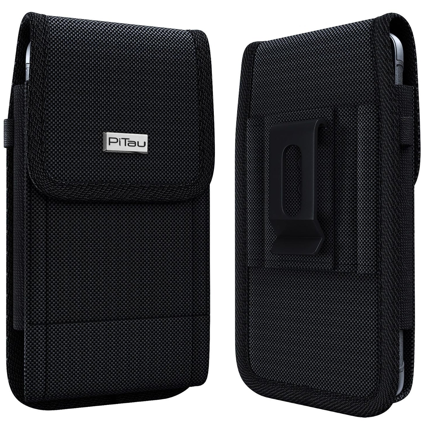 Pitau Holster For Large Iphone Plus, Pro Max 16 15 14 13 12 11 Xs Max Models - Rugged Nylon Cell Phone Belt Holder For Men, Case