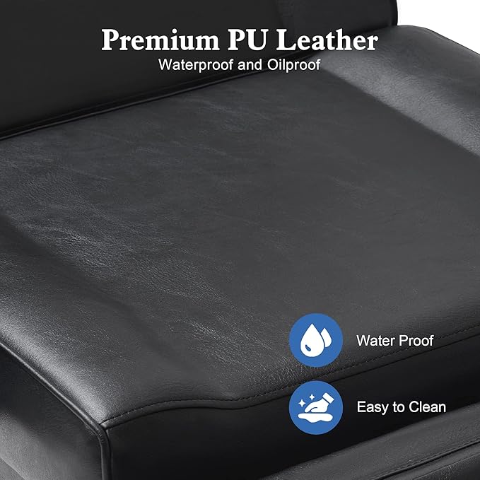 BarberPub Fully Electric Facial Bed with 3 Motor for Esthetician, Electric Tattoo Chair for Client, Facial Bed for Esthetician, Electric Adjustment 2751 (Black, Height (Flat): 24"–33")