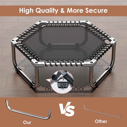 EL&IT·Wings 4.7FT Trampoline for Kids with Net, Indoor Outdoor Toddler Trampoline with Safety Enclosure, Safe Hexagon No-Gap Design, Birthday Gifts for Kids, Age 1-8