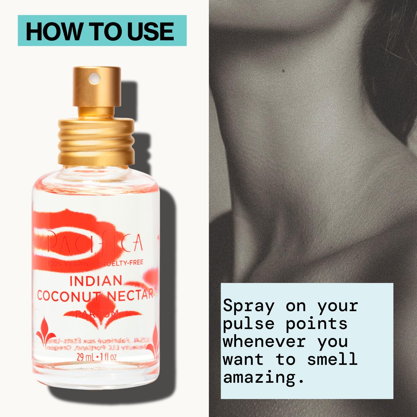 Pacifica Indian Coconut Nectar Perfume Spray – Tropical Vanilla & Coconut Fragrance, Layerable Beachy Perfume for Women, Clean, Non-Toxic, Vegan & Cruelty-Free Formula, All-Day Long Lasting