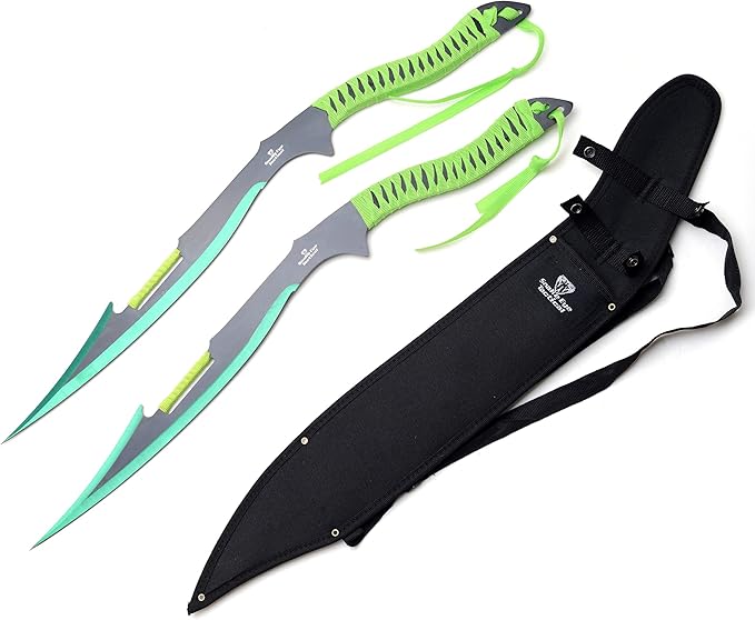 Snake Eye Tactical Dual Twin Ninja Sword with Dual Shoulder Sheath Each Blade
