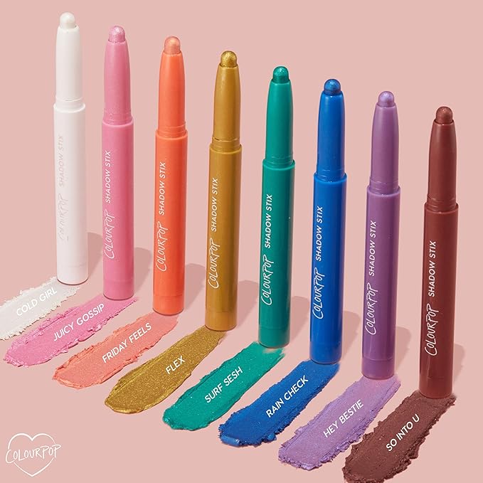 ColourPop Shadow Stix - Cream Eyeshadow Stick with Long-Lasting Color - Multi-Use Cream Makeup with a Built-In Sharpener & Precise Tip for Easy Application - Rain Check (0.05 oz)