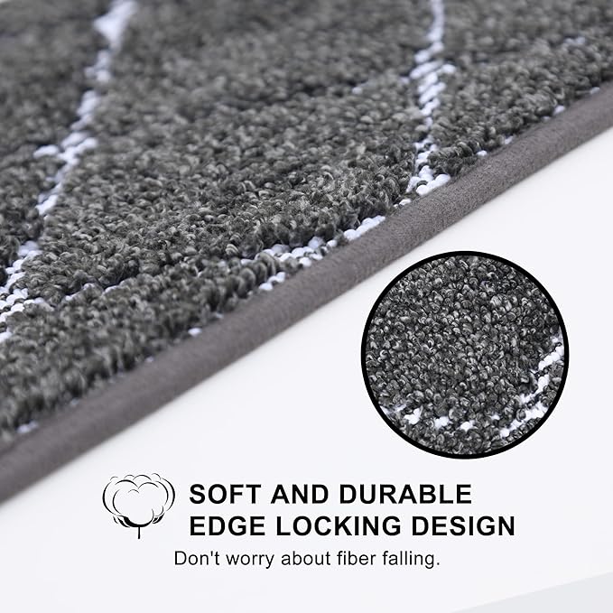 BEQHAUSE Stair Treads for Wooden Steps Non Slip Machine Washable Stair Runner Soft Polyester Stair Rugs 28inX9in for Elders,Kids and Dogs with Self-Adhesive Backing 15pcs,Dark Grey
