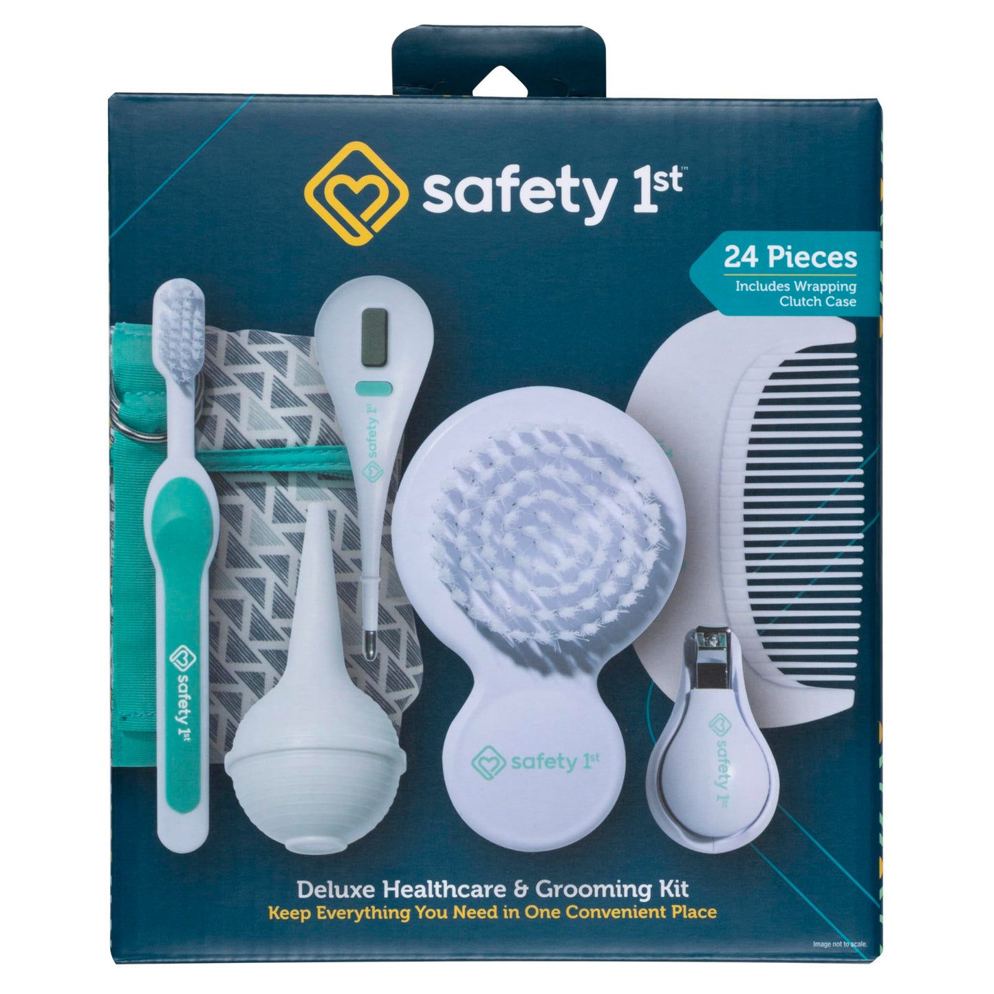 Safety 1st Deluxe Baby Healthcare and Grooming Kit, Arctic Blue, Newborn Baby Essentials, One Size, 25 Pieces