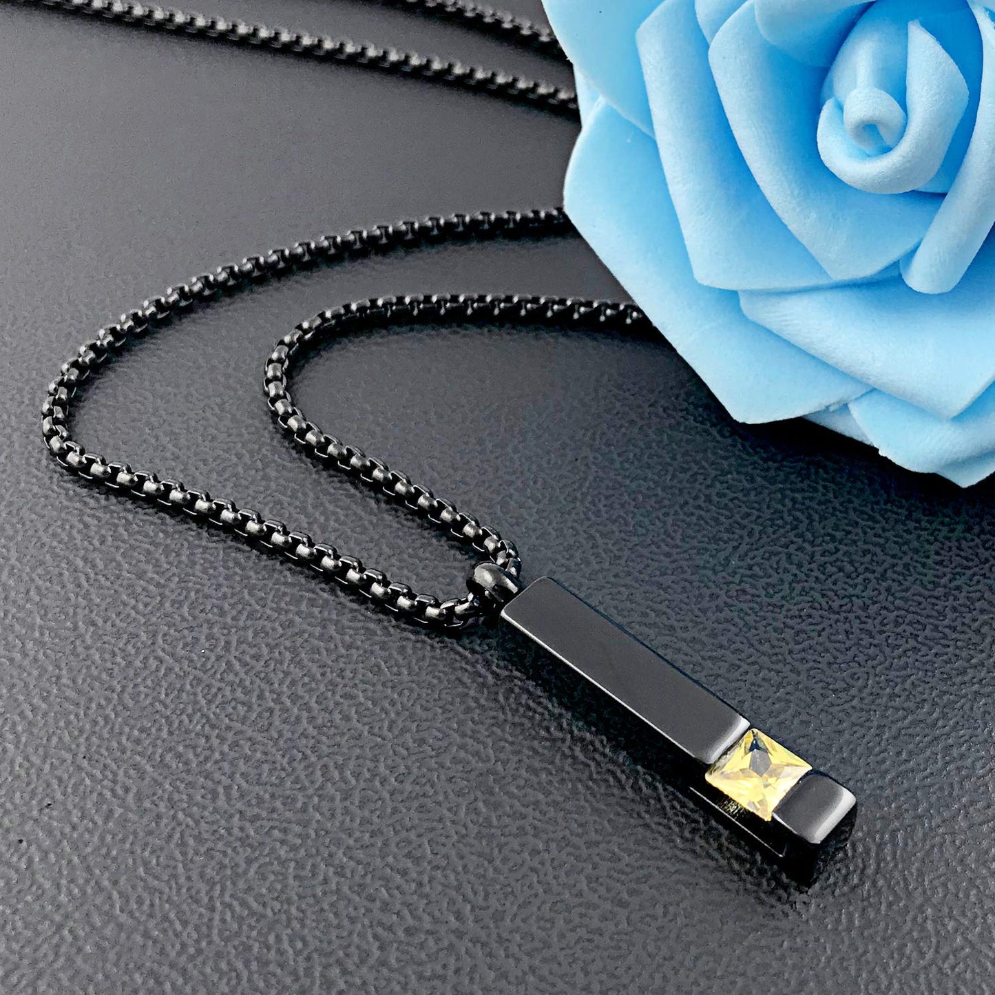 YOUFENG Urn Necklaces for Ashes Birthstone Cube Urns for Human Ashes Memorial Cremation Urn Locket Keepsake Ashes Jewelry (Novem
