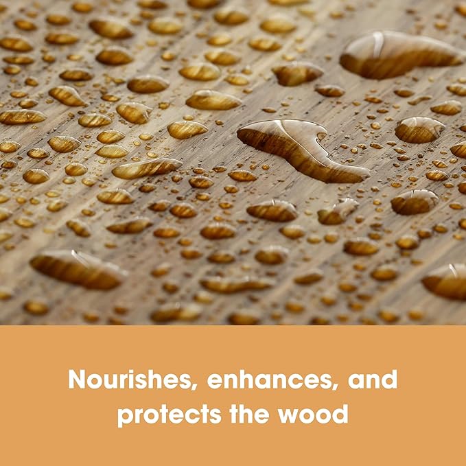 Furniture Clinic Wood Wax & Polish | Clean, Nourish & Protect All Wooden Furniture & Kitchen Cabinets from Dryness & Scratches | Orange Oil & Beeswax | Use on Treated & Untreated Wood (8.5oz / 250ml)
