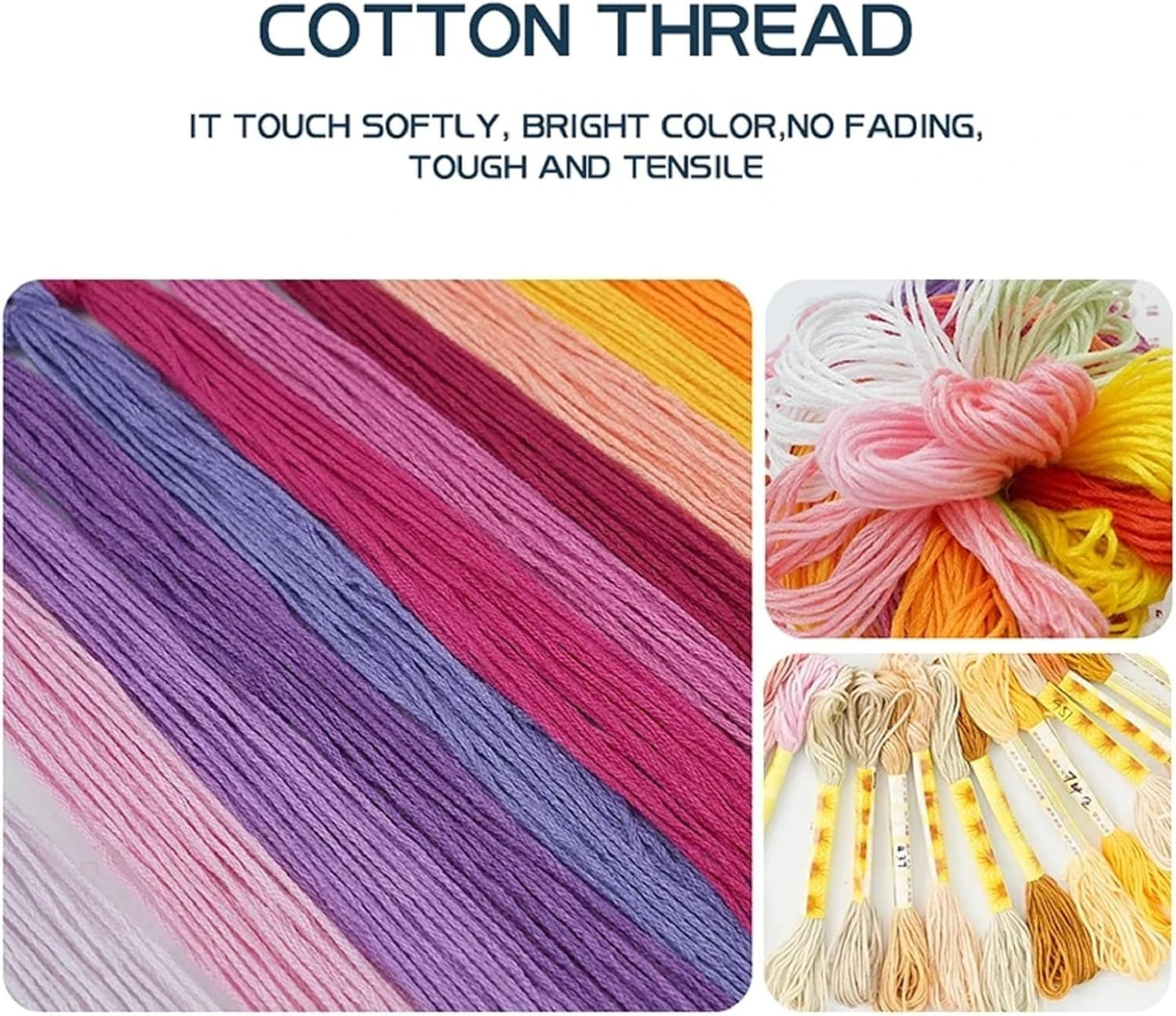 Joyhoor Stamped Cross Stitch Kits for Beginners, Needlepoint Kits for Adults, 11CT Counted Embroidery Kits-Dream Home 18x18 inchs