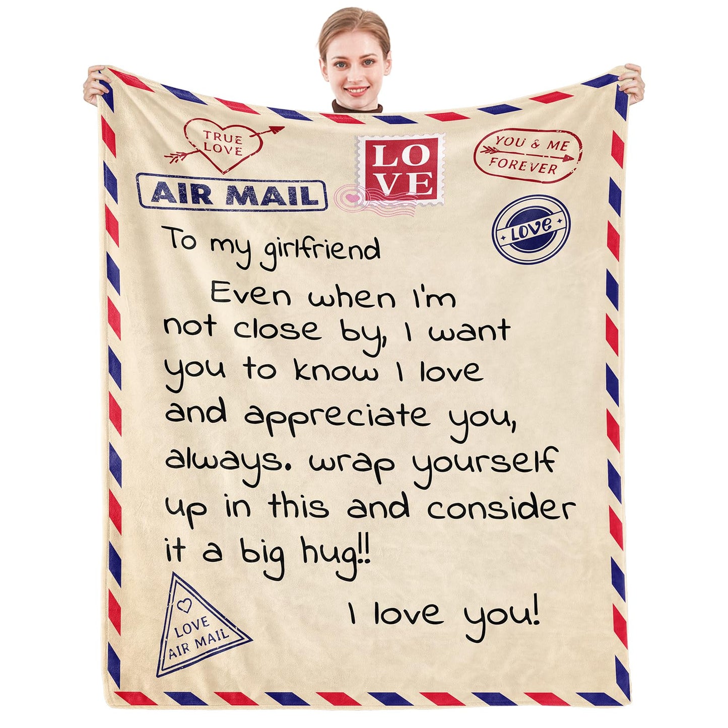 WIDLAN Gifts for Girlfriend Blanket Birthday Gifts for Girlfriend from Boyfriend Christmas Blanket Throw Blanket 60x50