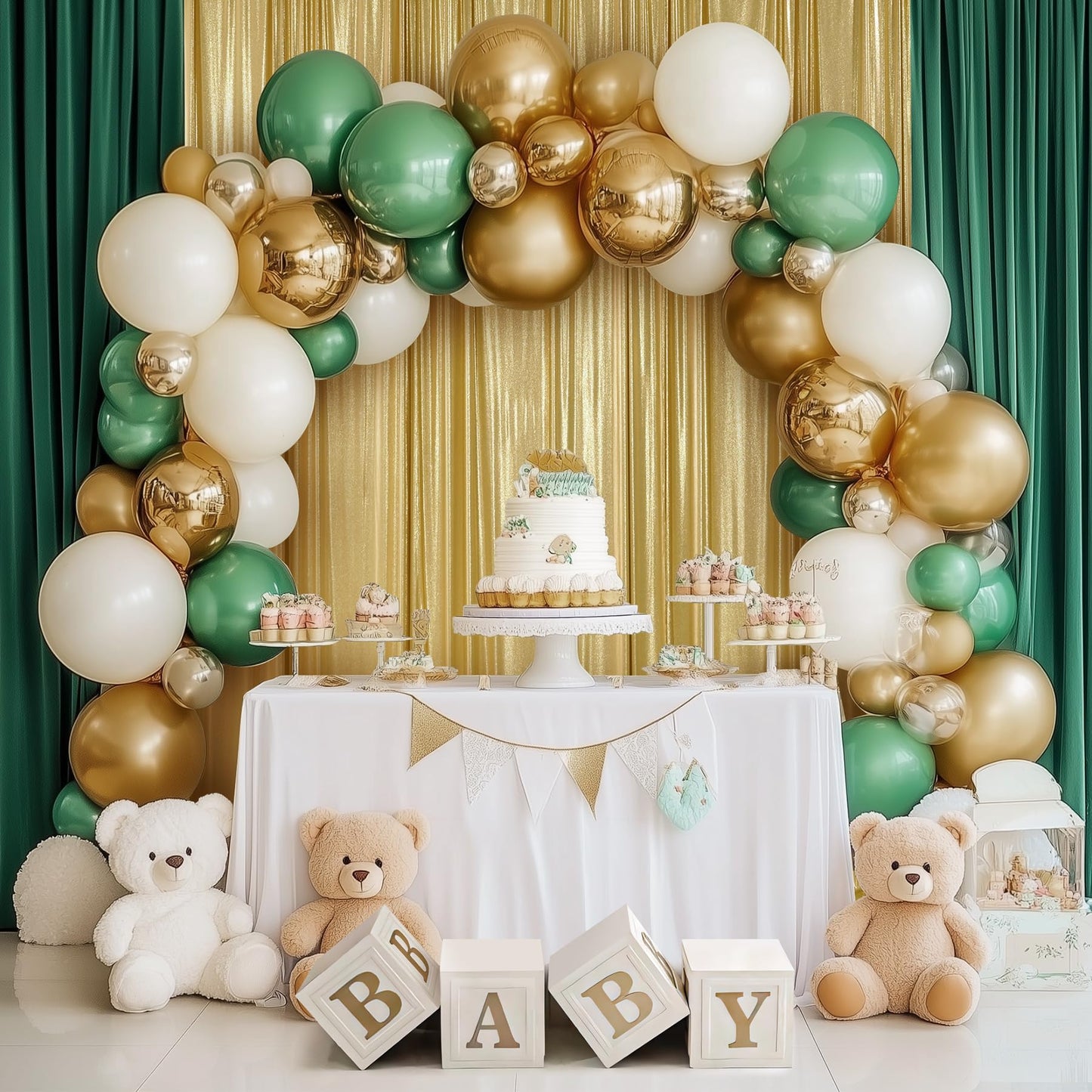 Outpain 10x10ft Gold Sequin Backdrop Curtains -Heavy Duty Gold Photography Backdrops with Non-Shedding Glitter, Wrinkle-Free Stage Drapes for Wedding/Christmas/Studio Shoots (5x10ft 2 Panels)