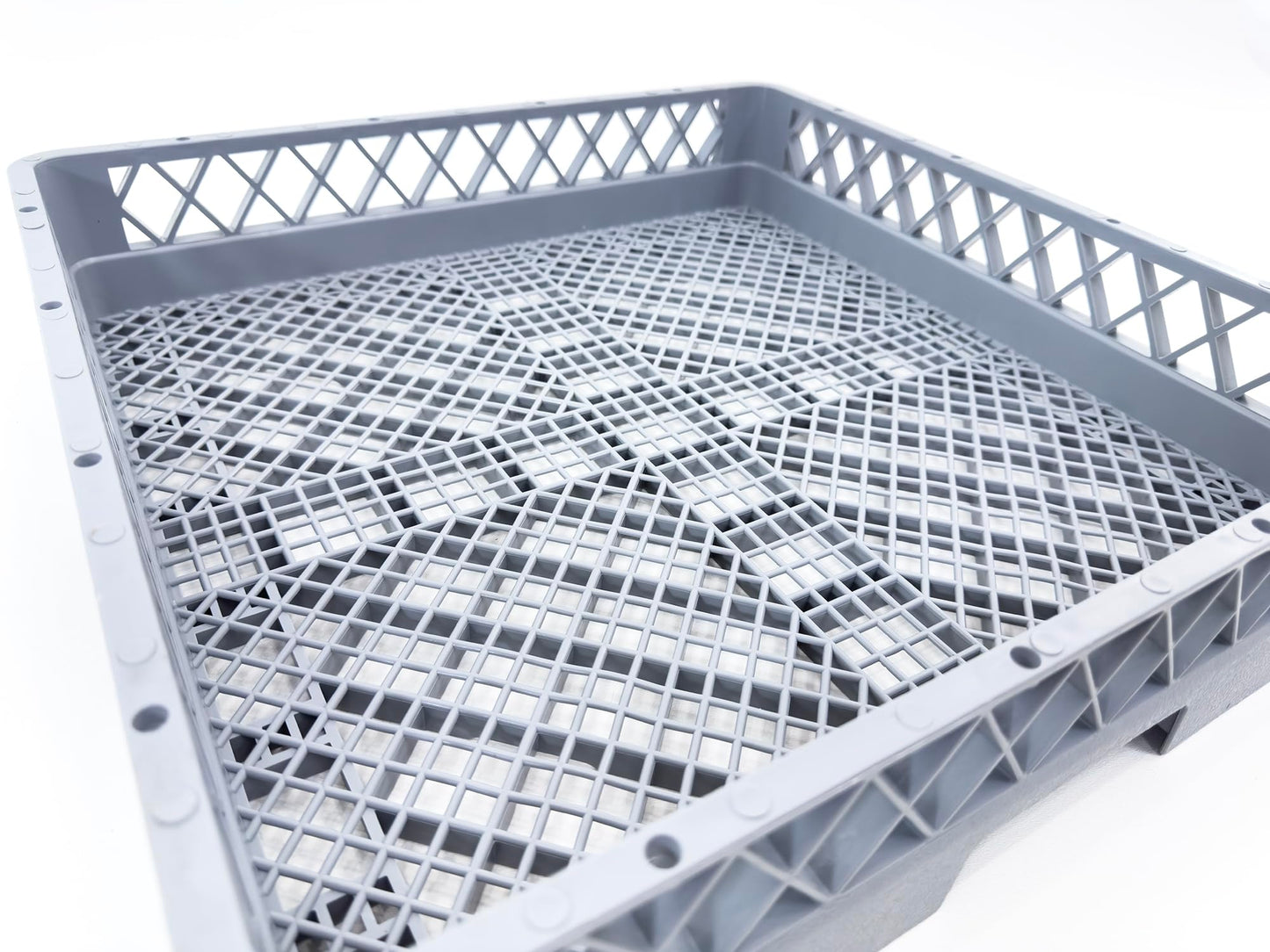 Farag Janitorial Flatware Rack for Commercial Dishwasher | Full Size Combination | Polypropylene (Gray)