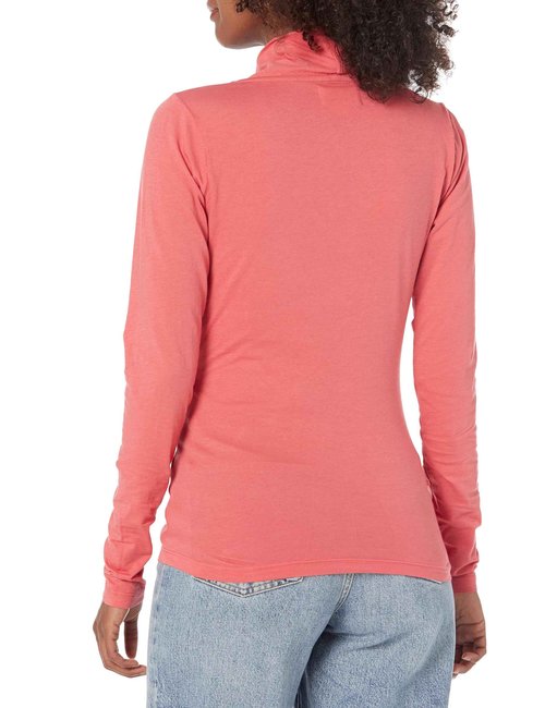 Velvet by Graham & Spencer Women's Meri Gauzy Whisper Classics Wrap Front Fitted Top, Garnet, Small