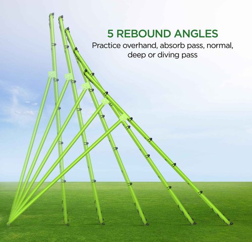 Volleyball Rebounder Net 7x4 ft Volleyball Rebounder Bounce Back Training Equipment for Volley Ball Practice Volleying Bumping Spiking Lacrosse Training with Five Adjustable Rebound Angles