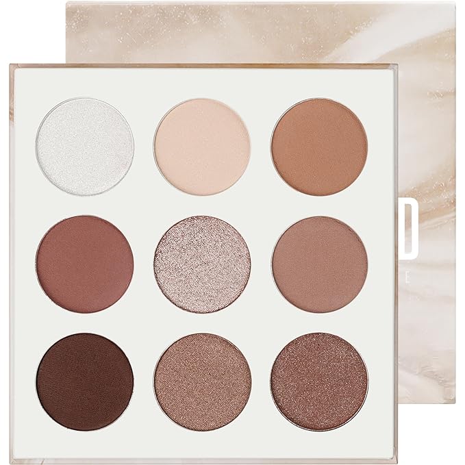 docolor Neutral Eyeshadow Palette 9 Colors Nude Brown Eyeshadow Palette Eye Shadow Palette Makeup Palettes with Velvety an...
